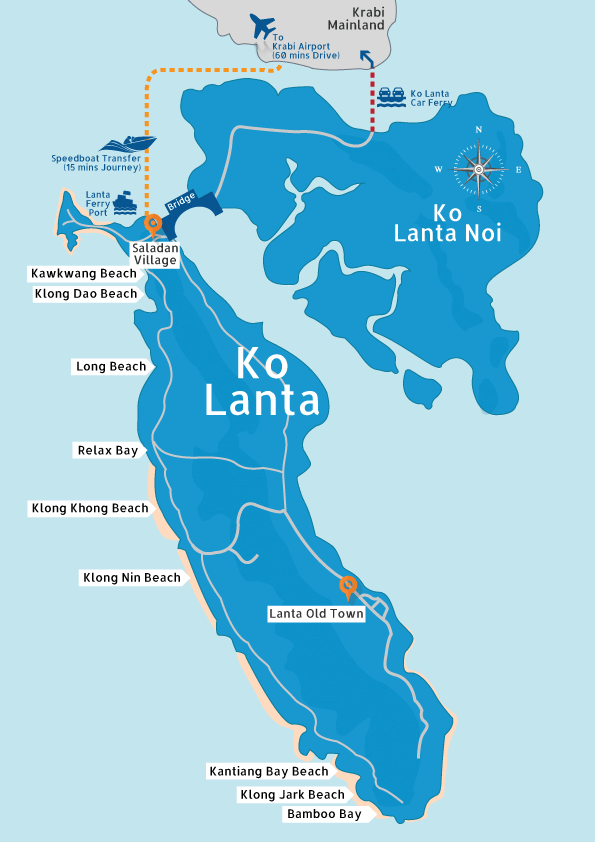 Ko Lanta Map - KoLanta.net